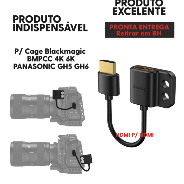 Adaptador - SmallRig - HDMI Fêmea para HDMI Macho - COD:LND