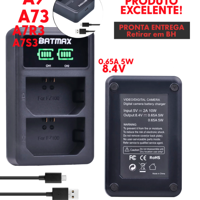 Carregador de Bateria - Batmax - NP FZ100 - COD:LND