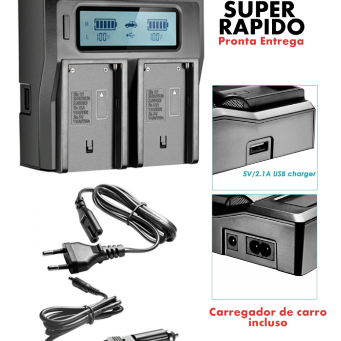Carregador Duplo - Probty - Bateria NP - COD:LNDSE