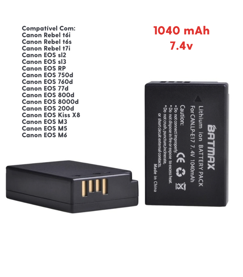 Bateria LP-E17 - Batmax - COD:LND