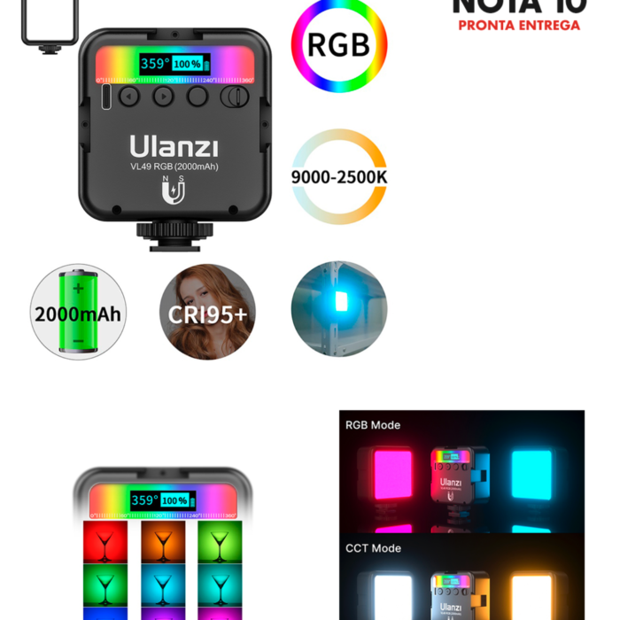 Mini Led - Ulanzi - VI49 - RGB - COD:LNDSE