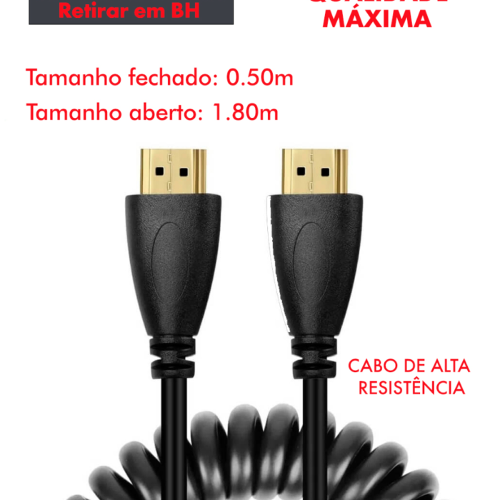 Cabo Espiral - HDMI Macho Para HDMI Macho - COD:LND