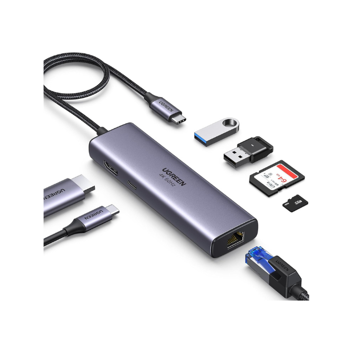 HUB - UGREEN - Cabo USB-C - 7 Em 1 - COD:LNDSE