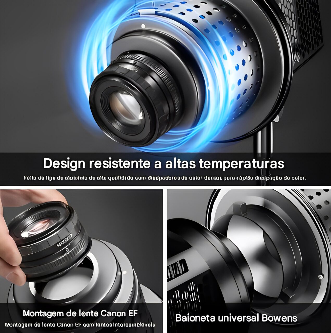 Difusor/Modelador - Snoot - Soonpho - Ot1 - Com Lente 50mm e Placas - COD:LNDSE - Imagem 3