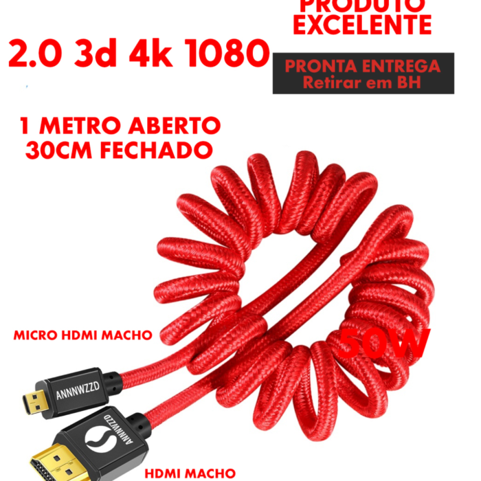 Cabo Espiral - Micro HDMI X HDMI - COD:LNDSE