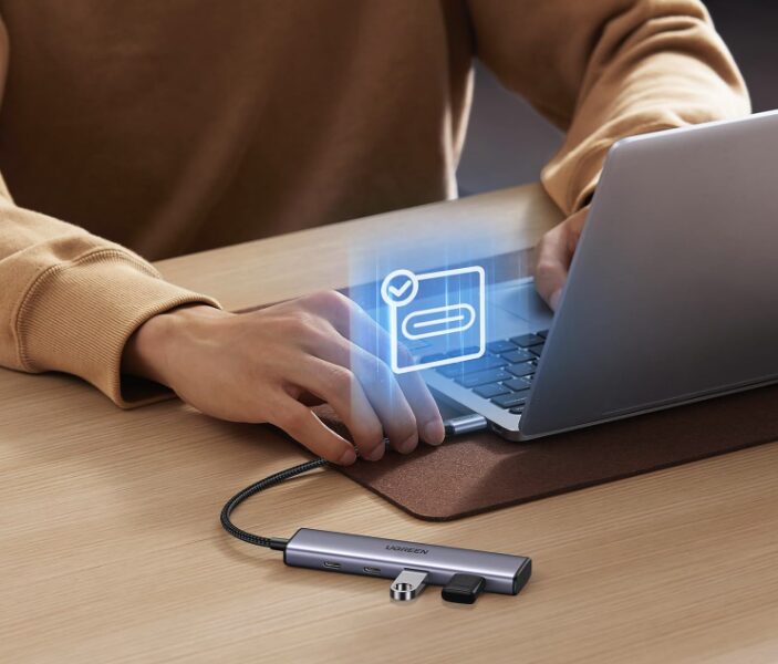 Hub UGREEN - 4 em 1 - Cabo USB-C com 4 Portas - CM473- COD:LND - Imagem 5