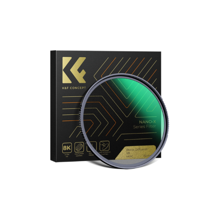 Filtro K&F Concept - 82mm - Black Mist Diffusion - 1/8 - Nano-X  - COD:LNDSE