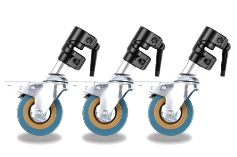 Roda Giratória - 360 -(SELENS) Conjunto Profissional para Fotografia - Kit de 3 Rodinhas 25mm com Freio - Compatível com Suporte - COD:LND