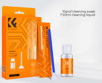 Kit Limpeza - K&F - Swab e Liquido - APS-C - COD:LND