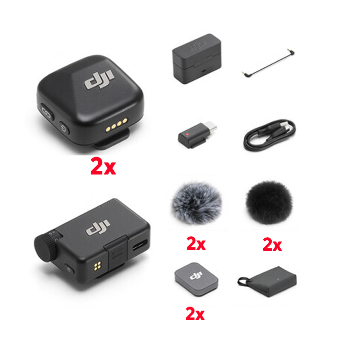 Microfone sem Fio DJI Mic Mini Duplo para Câmera e Smartphone - Imagem 2