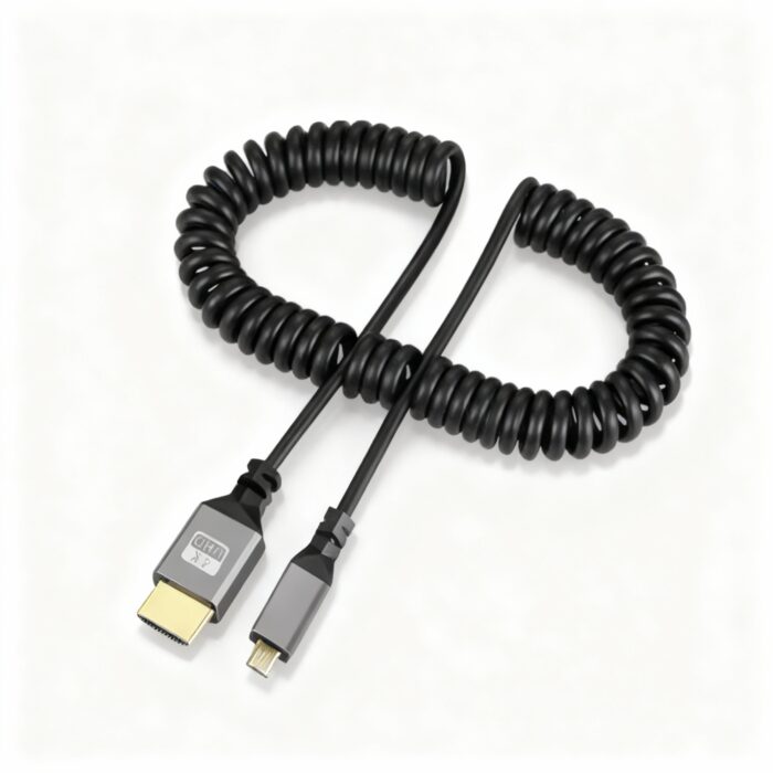 Cabo Espiral - HDMI Macho Para Micro HDMI Macho 0.5-2.4M